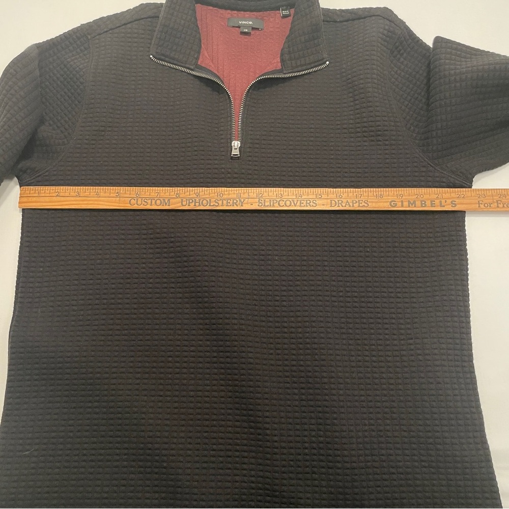 VINCE quarter zip black men’s Large - Picture 5 of 9